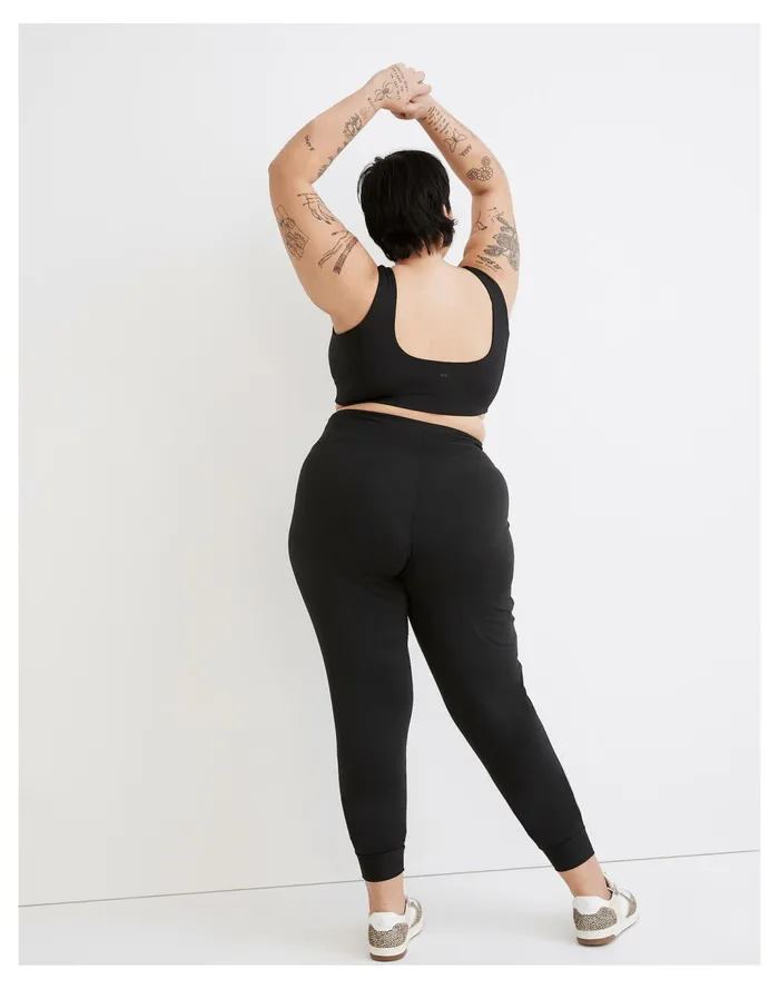 Women Plus MWL Flex Skinny Joggers True Black Madewell Activewear Women Plus MWL Flex Skinny Joggers True Black Madewell Activewear