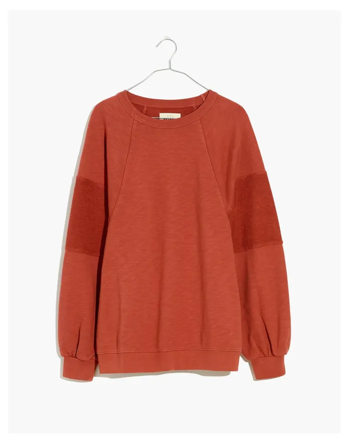 Women Plus MWL Oversized Raglan Sweatshirt Weathered Brick Madewell MWL Athleisure Women Plus MWL Oversized Raglan Sweatshirt Weathered Brick Madewell MWL Athleisure