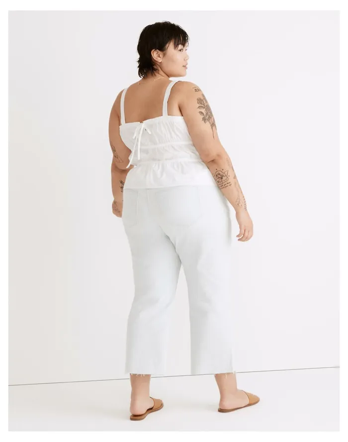 Women Plus Poplin Sophia Peplum Tank Eyelet White Madewell Tops and Shirts Women Plus Poplin Sophia Peplum Tank Eyelet White Madewell Tops and Shirts