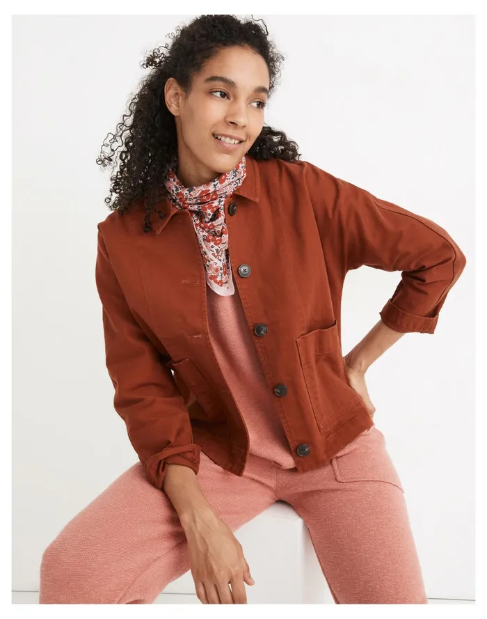 Women Pomeray Chore Jacket Dusty Redwood Madewell Jackets