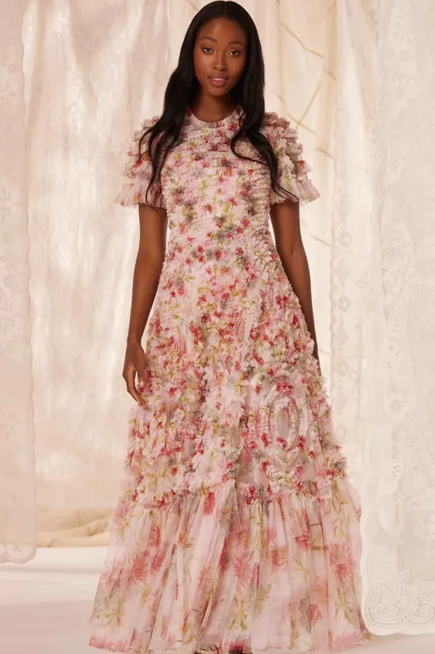Women Printed Dresses Needle and Thread Hummingbird Verity Gown Multi