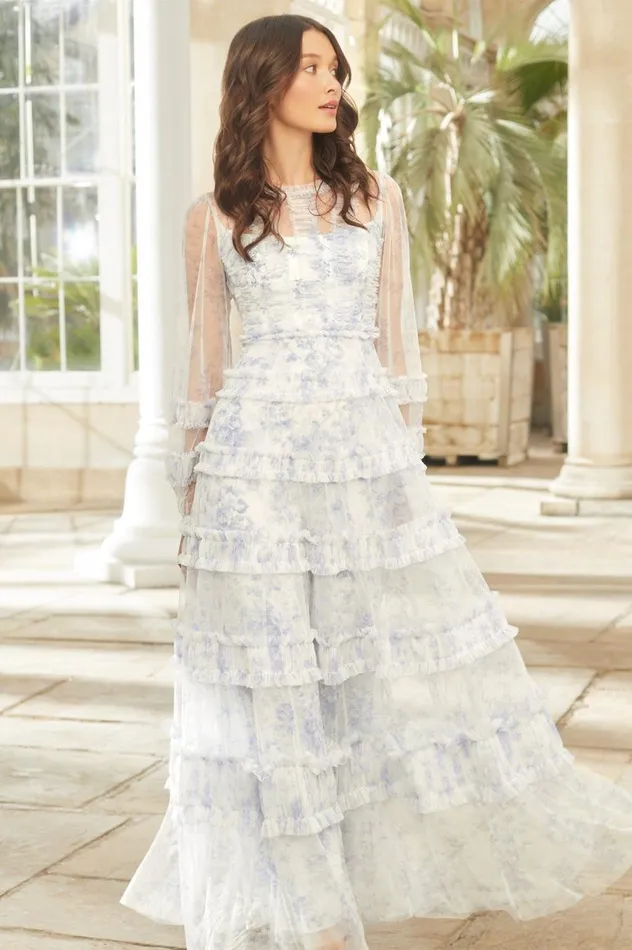 Women Printed Dresses Needle and Thread Rambling Roses Gown Multi