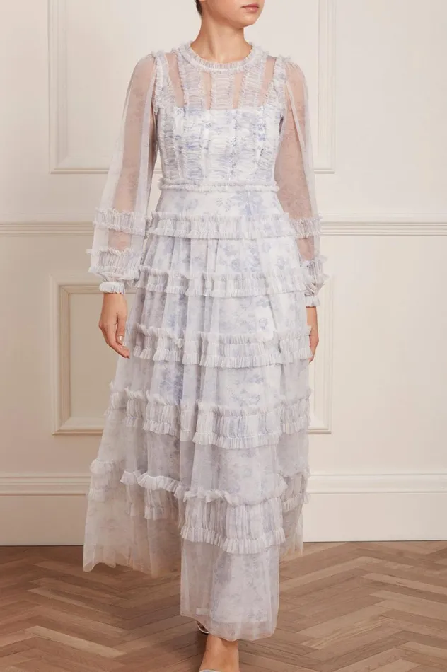 Women Printed Dresses Needle and Thread Rambling Roses Gown Multi