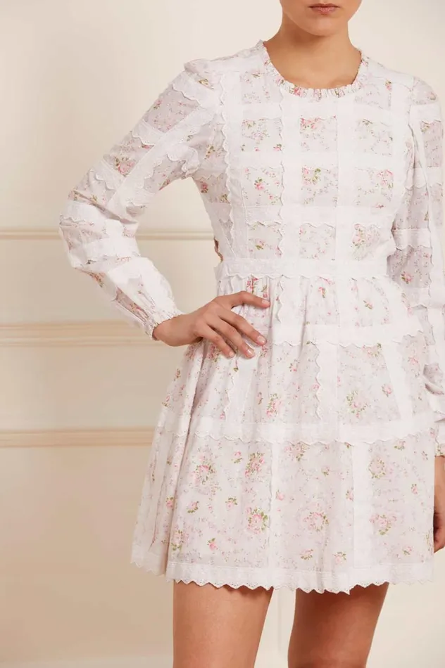 Women Printed Dresses Needle and Thread Vintage Ditsy Sophia Long Sleeve Micro Mini Dress Multi Women Printed Dresses Needle and Thread Vintage Ditsy Sophia Long Sleeve Micro Mini Dress Multi