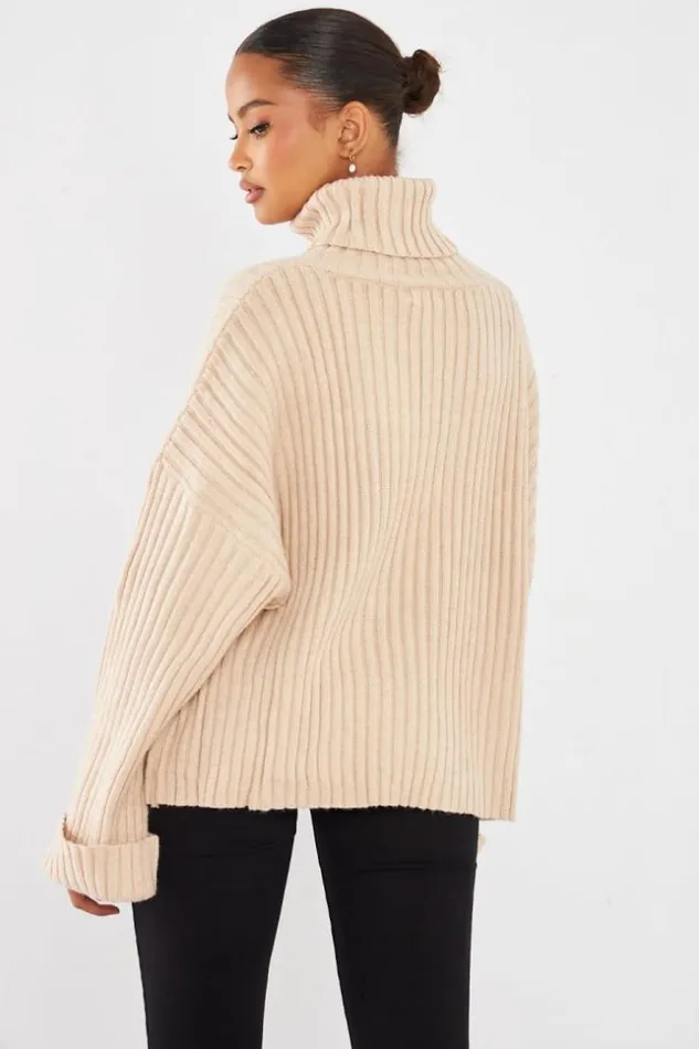 Women Pull Ctel Col Roul Beige Beige Brentiny Paris Sweaters and Sweatshirts Women Pull Ctel Col Roul Beige Beige Brentiny Paris Sweaters and Sweatshirts