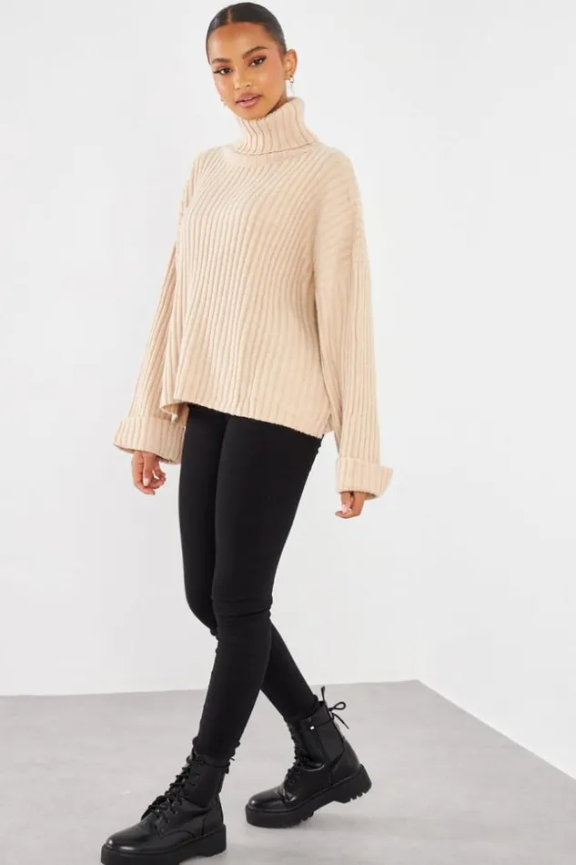 Women Pull Ctel Col Roul Beige Beige Brentiny Paris Sweaters and Sweatshirts Women Pull Ctel Col Roul Beige Beige Brentiny Paris Sweaters and Sweatshirts