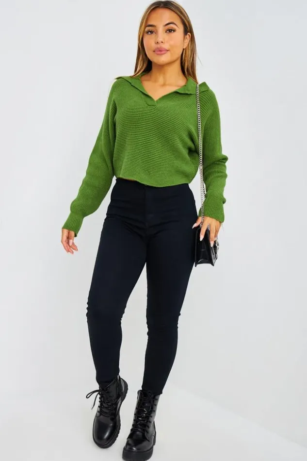 Women Pull Court En Mailles Vert Col Rabat Green Brentiny Paris Sweaters and Sweatshirts Women Pull Court En Mailles Vert Col Rabat Green Brentiny Paris Sweaters and Sweatshirts