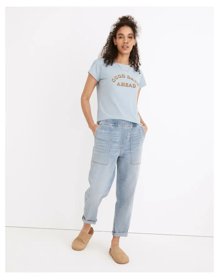 Women Pull On Relaxed Jeans In Lisford Wash Lisford Wash Madewell Pants
