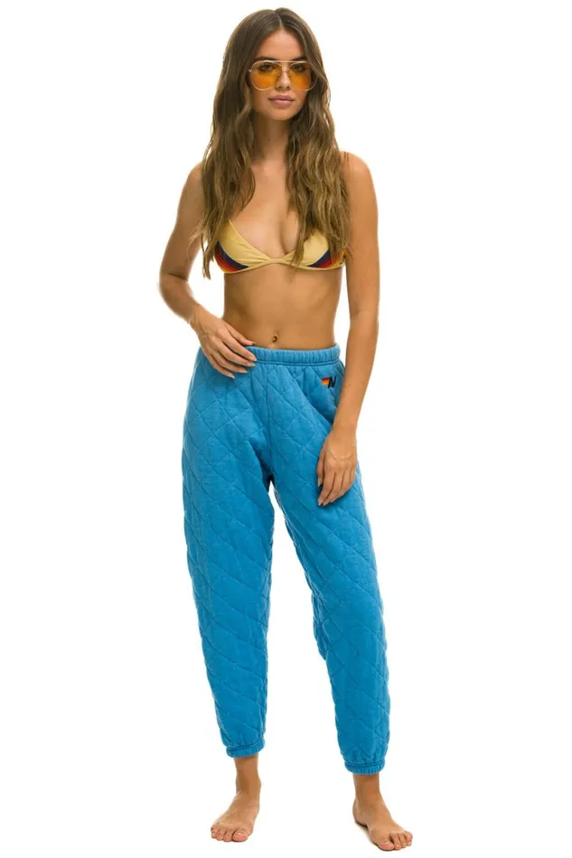 Women QUILTED SWEATPANTS 8211 OCEAN Aviator Nation Sweatpants Women QUILTED SWEATPANTS 8211 OCEAN Aviator Nation Sweatpants