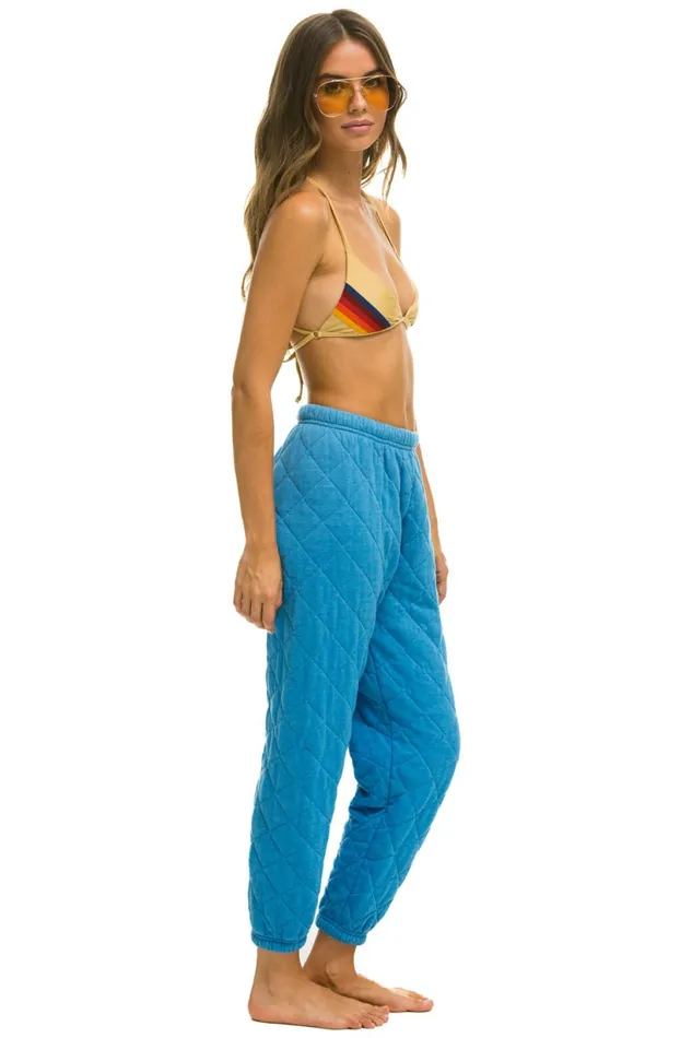 Women QUILTED SWEATPANTS 8211 OCEAN Aviator Nation Sweatpants Women QUILTED SWEATPANTS 8211 OCEAN Aviator Nation Sweatpants