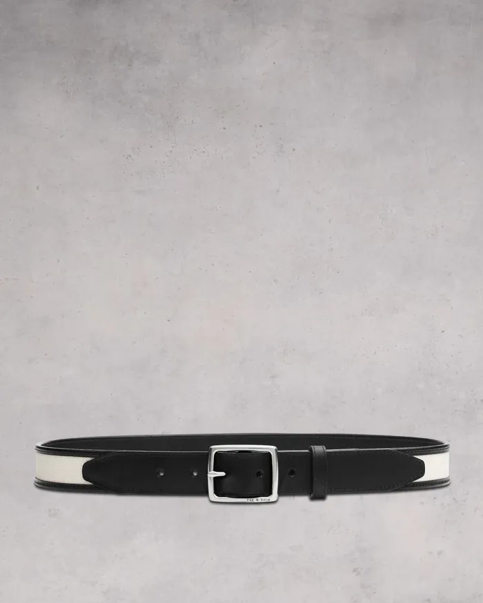 Women Rag and Bone Belts Boyfriend Belt Antique Whiteblack