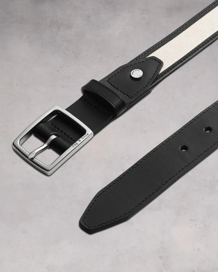 Women Rag and Bone Belts Boyfriend Belt Antique Whiteblack Women Rag and Bone Belts Boyfriend Belt Antique Whiteblack