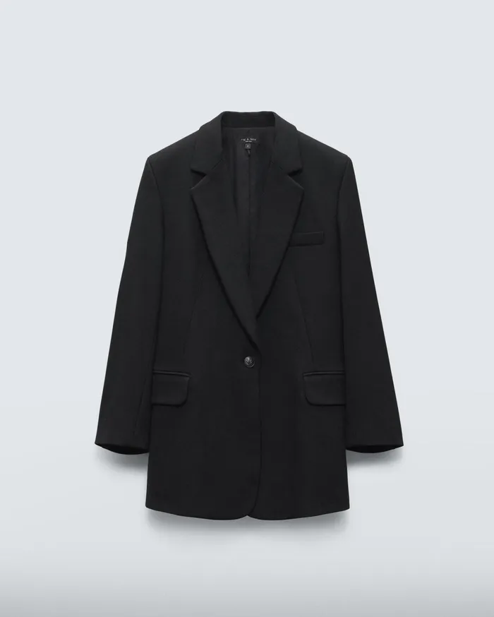 Women Rag and Bone Blazers and Vests Suzanne Viscose Blazer Black Women Rag and Bone Blazers and Vests Suzanne Viscose Blazer Black