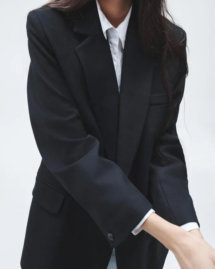 Women Rag and Bone Blazers and Vests Suzanne Viscose Blazer Black Women Rag and Bone Blazers and Vests Suzanne Viscose Blazer Black