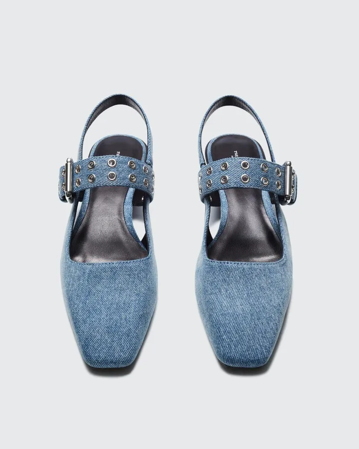 Women Rag and Bone Flats Astra Slingback Denim Women Rag and Bone Flats Astra Slingback Denim