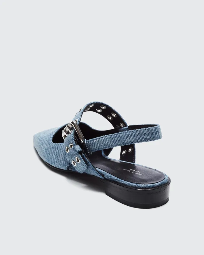 Women Rag and Bone Flats Astra Slingback Denim Women Rag and Bone Flats Astra Slingback Denim