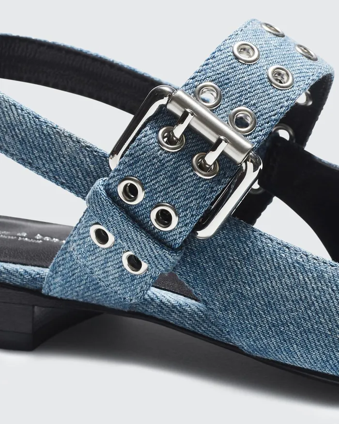 Women Rag and Bone Flats Astra Slingback Denim Women Rag and Bone Flats Astra Slingback Denim