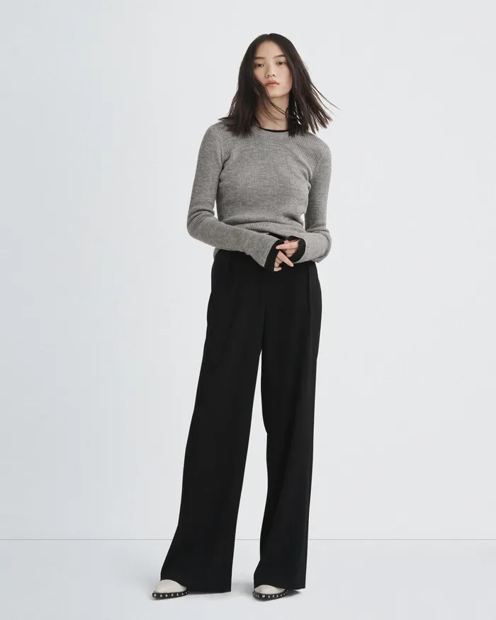 Women Rag and Bone Pants Bennett Japanese Crepe Pant Black
