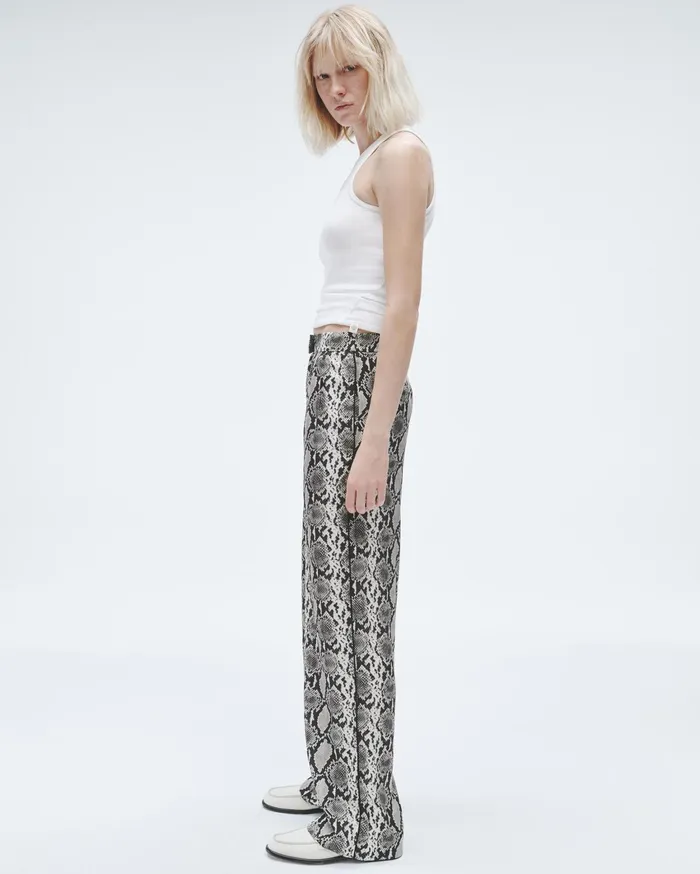 Women Rag and Bone Pants Lacey Printed Silk Pant Snake Print Women Rag and Bone Pants Lacey Printed Silk Pant Snake Print