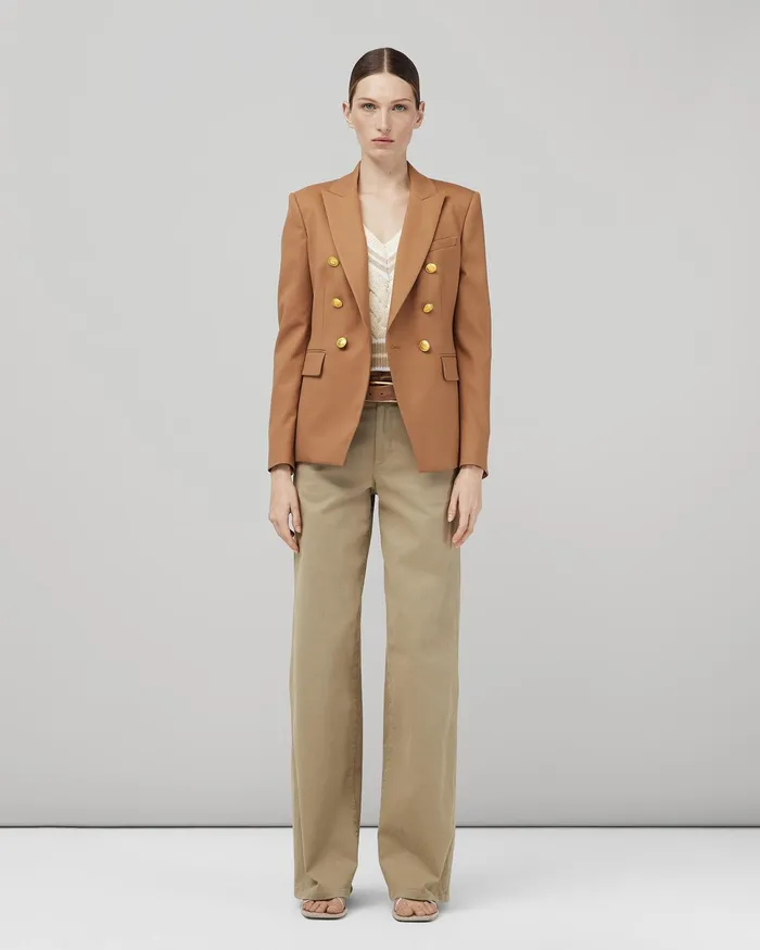 Women Rag and Bone Pants Sofie Wide Leg Cotton Chino Khaki