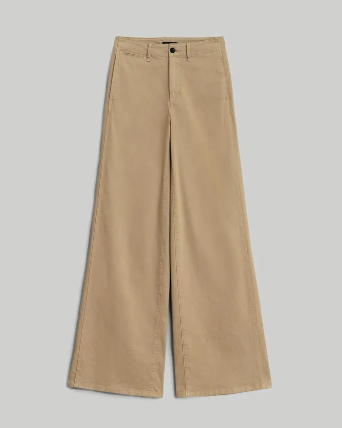 Women Rag and Bone Pants Sofie Wide Leg Cotton Chino Khaki Women Rag and Bone Pants Sofie Wide Leg Cotton Chino Khaki