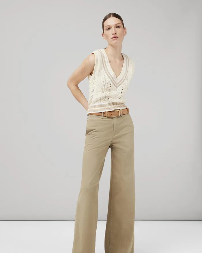 Women Rag and Bone Pants Sofie Wide Leg Cotton Chino Khaki Women Rag and Bone Pants Sofie Wide Leg Cotton Chino Khaki