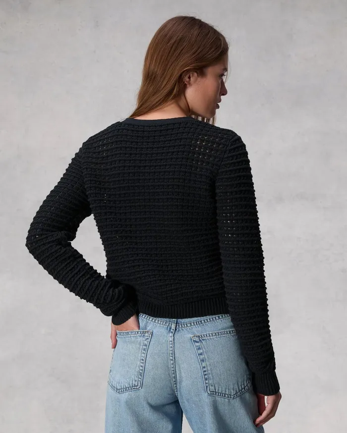 Women Rag and Bone Sweaters Marlee Cotton Cardigan Black Women Rag and Bone Sweaters Marlee Cotton Cardigan Black