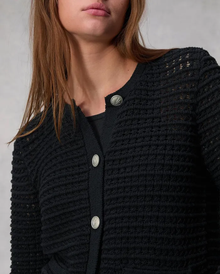 Women Rag and Bone Sweaters Marlee Cotton Cardigan Black Women Rag and Bone Sweaters Marlee Cotton Cardigan Black