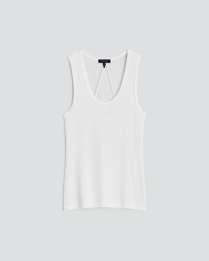 Women Rag and Bone TShirts Luca Tank White Women Rag and Bone TShirts Luca Tank White