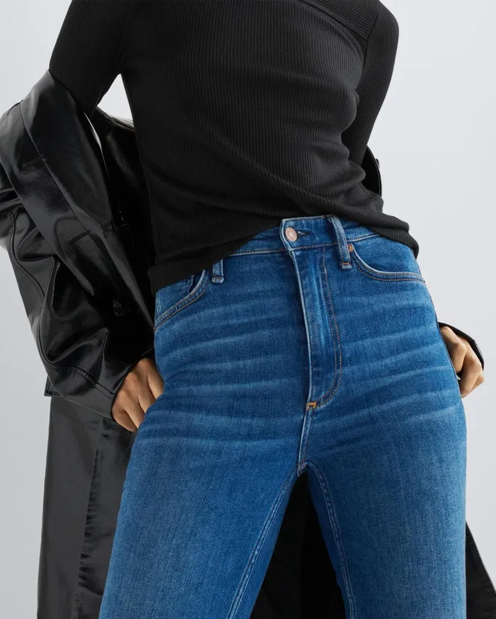 Women Rag and Bone TShirts The Knit Rib Paneled Crew Black Women Rag and Bone TShirts The Knit Rib Paneled Crew Black
