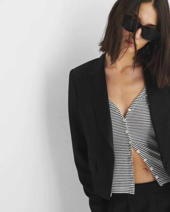 Women Rag and Bone TShirts The Knit Striped Vee Cardigan Blackwhite Women Rag and Bone TShirts The Knit Striped Vee Cardigan Blackwhite