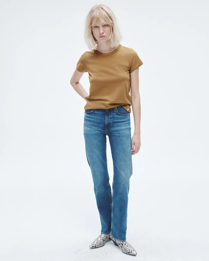 Women Rag and Bone TShirts The Slub Tee Khaki Women Rag and Bone TShirts The Slub Tee Khaki