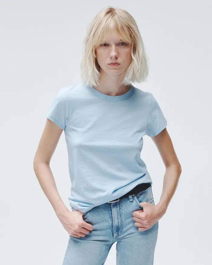 Women Rag and Bone TShirts The Slub Tee Raindrop