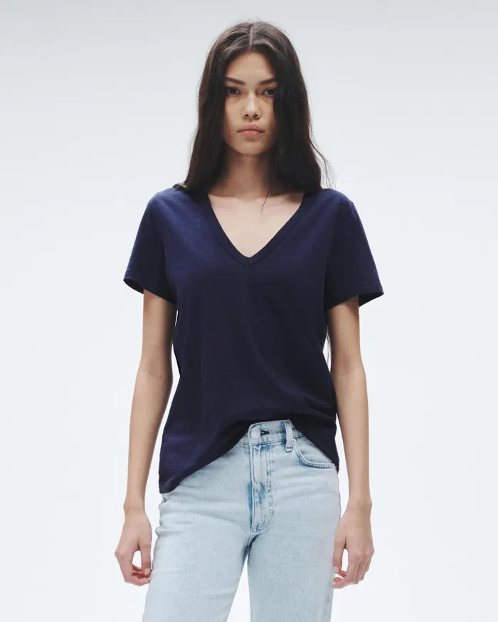 Women Rag and Bone TShirts The Slub Vee Salute