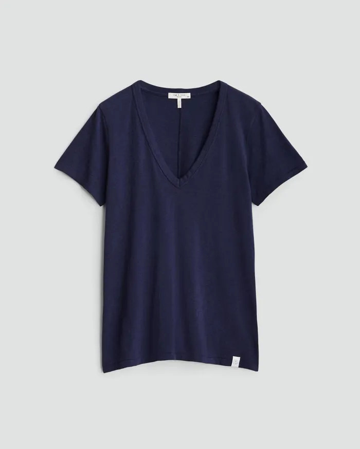 Women Rag and Bone TShirts The Slub Vee Salute Women Rag and Bone TShirts The Slub Vee Salute