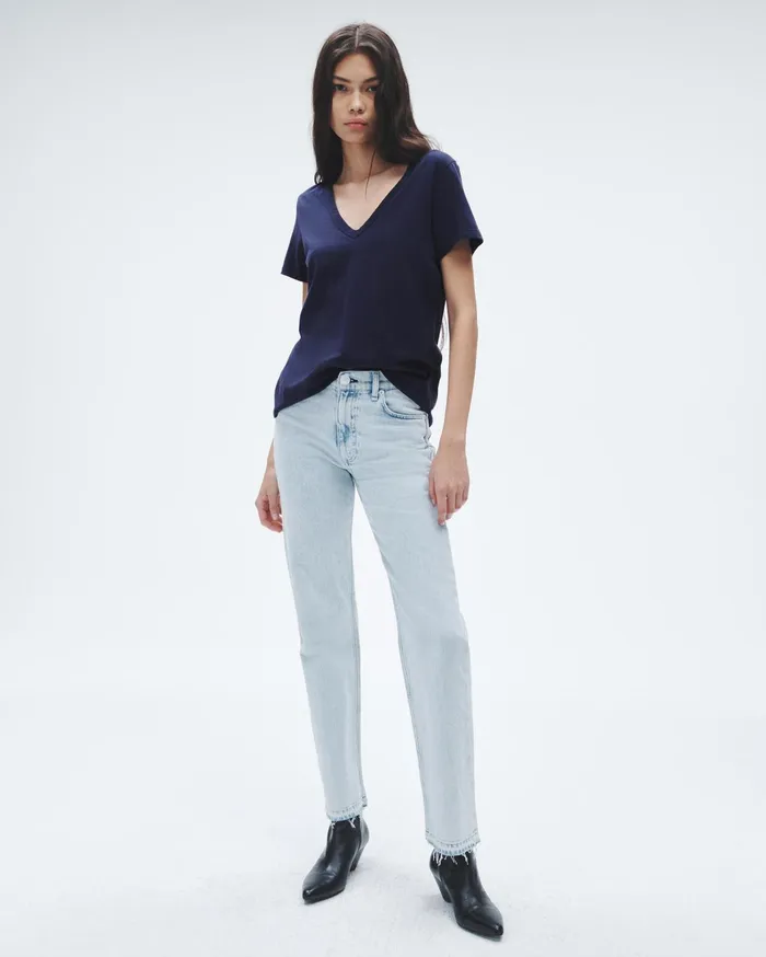 Women Rag and Bone TShirts The Slub Vee Salute Women Rag and Bone TShirts The Slub Vee Salute