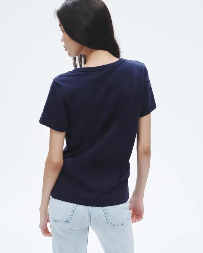 Women Rag and Bone TShirts The Slub Vee Salute Women Rag and Bone TShirts The Slub Vee Salute