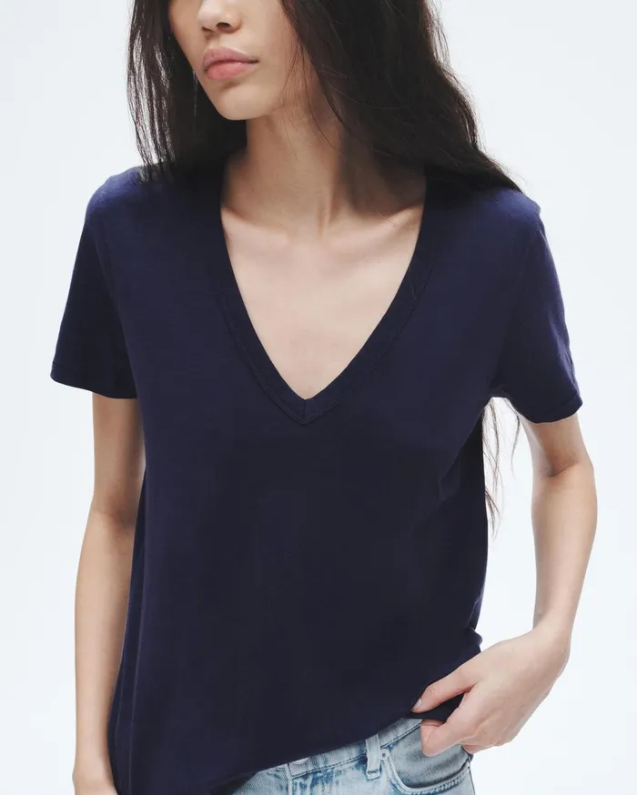 Women Rag and Bone TShirts The Slub Vee Salute Women Rag and Bone TShirts The Slub Vee Salute