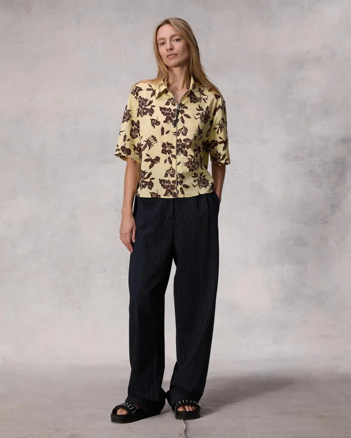 Women Rag and Bone Tops Junie Cotton Poplin Top Yellow Floral Women Rag and Bone Tops Junie Cotton Poplin Top Yellow Floral