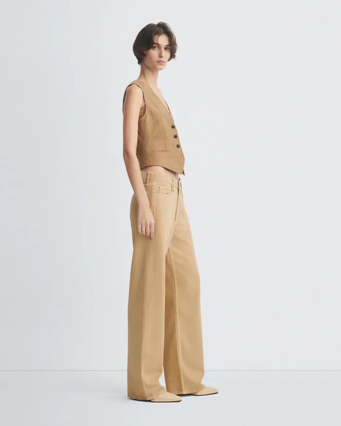 Women Rag and Bone WideLeg Featherweight Logan Wide Beige
