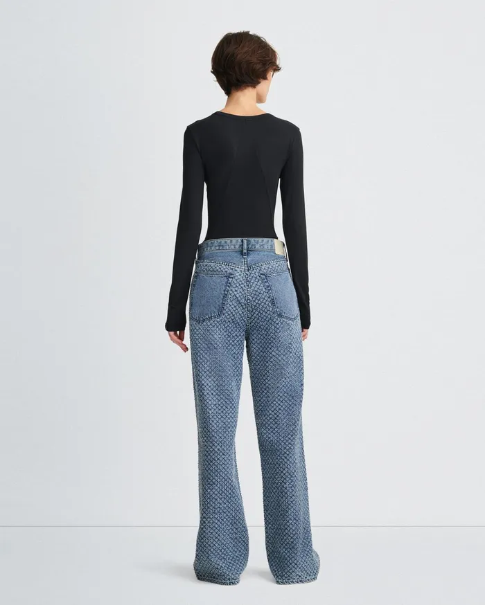Women Rag and Bone WideLeg Logan Wide Medium Indigo Tweed Women Rag and Bone WideLeg Logan Wide Medium Indigo Tweed