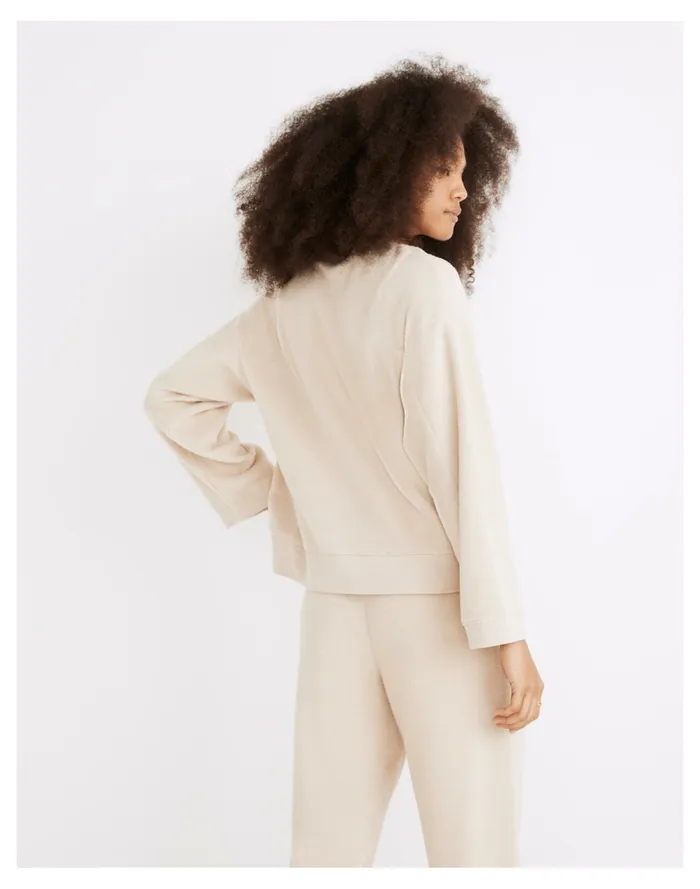 Women Resourced Brushed Side Button Relaxed Sweatshirt Alabaster Madewell Sweatshirts and Sweatpants Women Resourced Brushed Side Button Relaxed Sweatshirt Alabaster Madewell Sweatshirts and Sweatpants