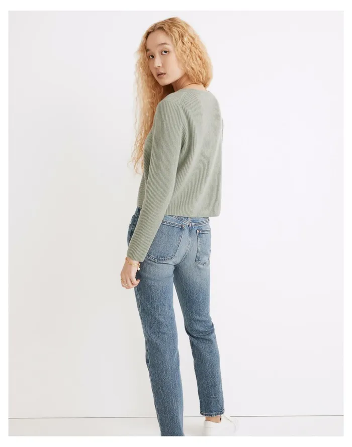 Women Resourced Cashmere Crop Cardigan Sweater Frosted Willow Madewell Sweaters Women Resourced Cashmere Crop Cardigan Sweater Frosted Willow Madewell Sweaters