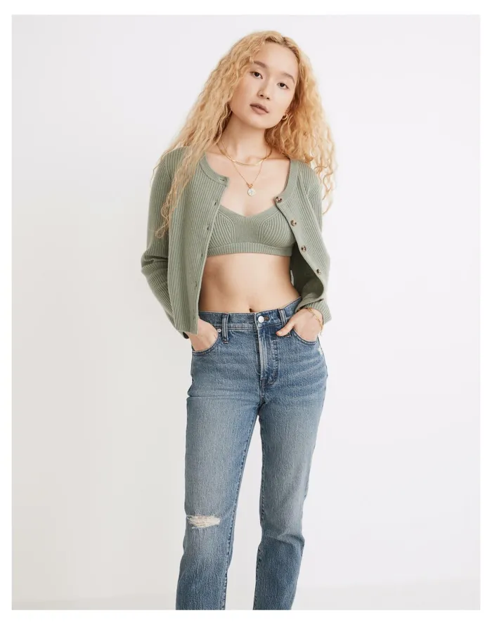 Women Resourced Cashmere Crop Cardigan Sweater Frosted Willow Madewell Sweaters Women Resourced Cashmere Crop Cardigan Sweater Frosted Willow Madewell Sweaters
