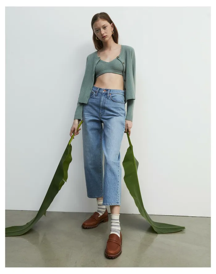 Women Resourced Cashmere Crop Cardigan Sweater Frosted Willow Madewell Sweaters Women Resourced Cashmere Crop Cardigan Sweater Frosted Willow Madewell Sweaters