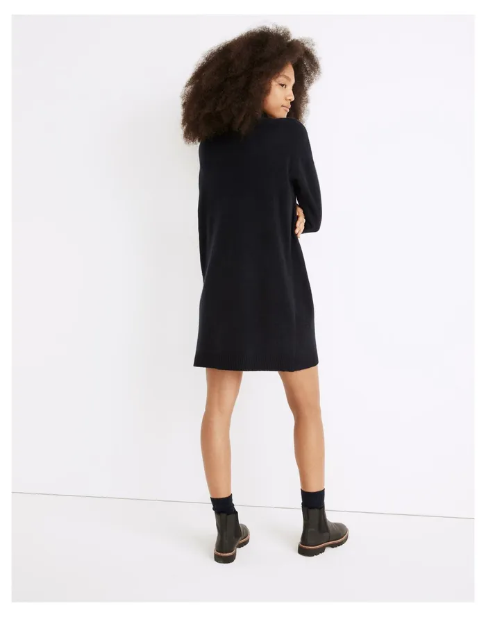 Women Resourced Cashmere Roll Neck Mini Sweater Dress Midnight Blue Madewell Dresses Women Resourced Cashmere Roll Neck Mini Sweater Dress Midnight Blue Madewell Dresses