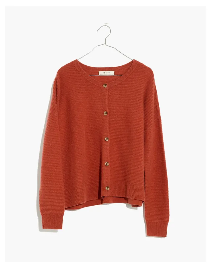 Women Responsible Cashmere Deville Cardigan Sweater Weathered Brick Madewell Sweaters Women Responsible Cashmere Deville Cardigan Sweater Weathered Brick Madewell Sweaters