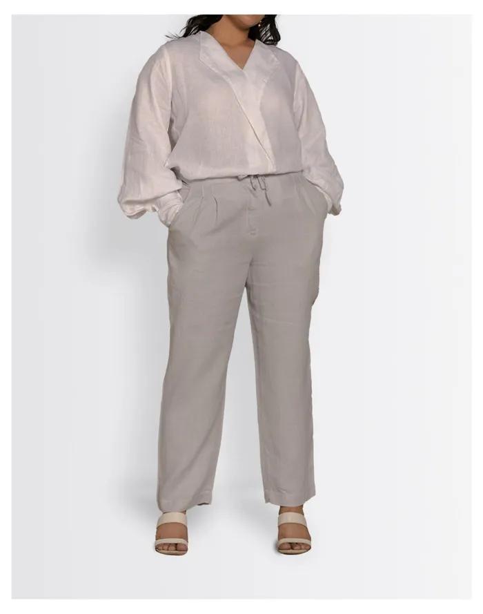 Women Reistor Hemp Blankets On The Beach Tapered Pants Grey Madewell Pants