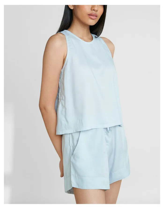 Women Reistor Night Owl Set Light Blue Madewell Pajamas