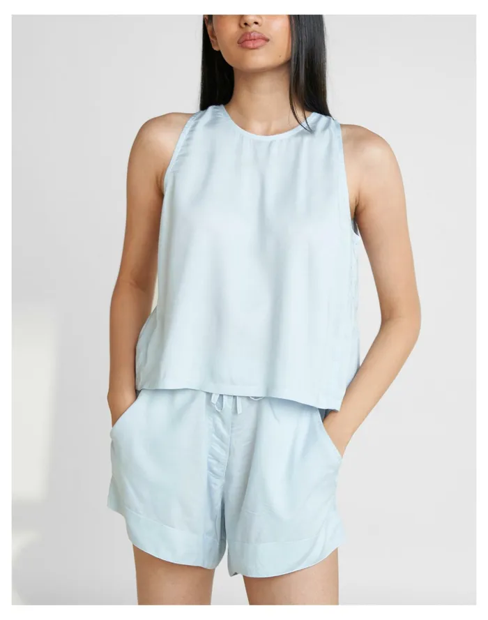 Women Reistor Night Owl Set Light Blue Madewell Pajamas Women Reistor Night Owl Set Light Blue Madewell Pajamas
